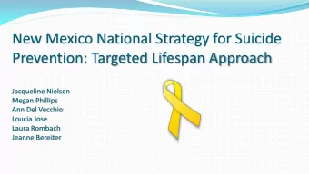 Prevention: Targeted Lifespan Approach  Jacqueline Nielsen  Megan Phillips  Ann Del Vecchio  Loucia