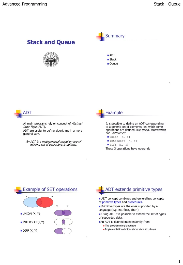 stack and queue
