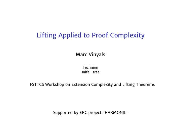 lifting applied to proof complexity