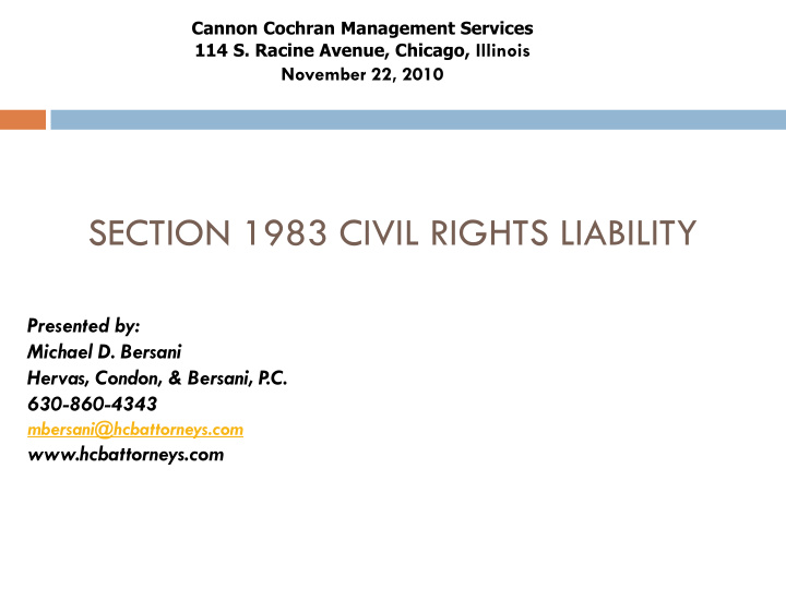 section 1983 civil rights liability
