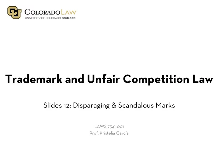 trademark and unfair competition law