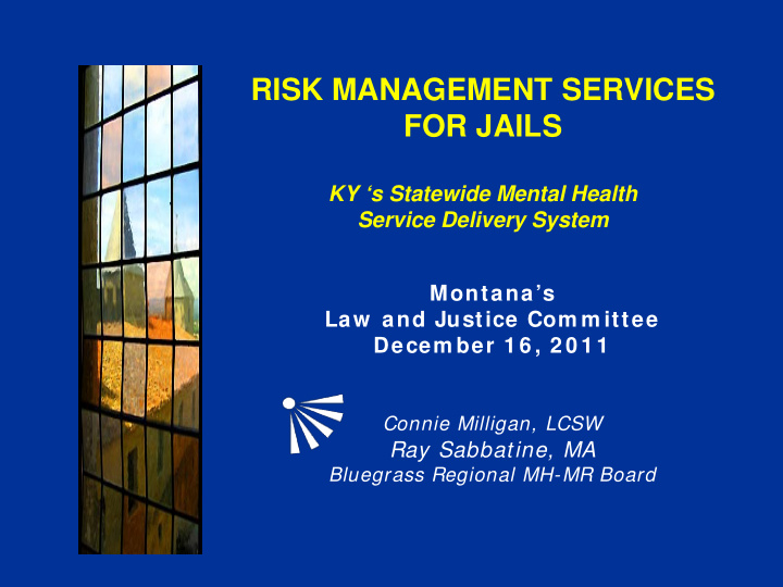 risk management services for jails