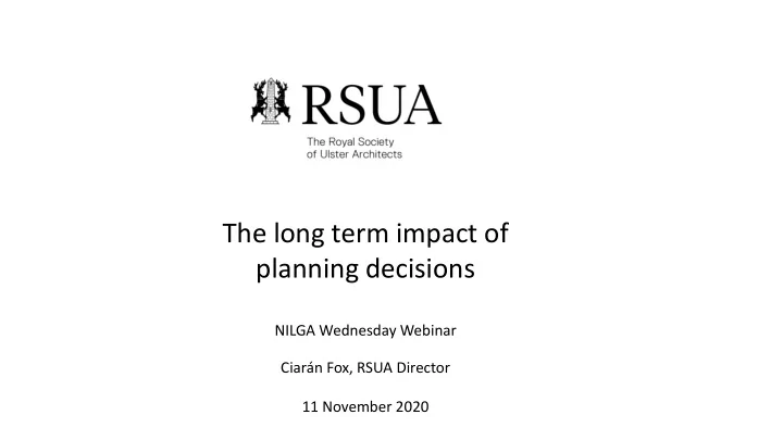 the long term impact of