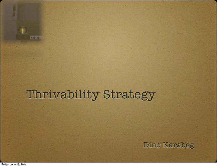 thrivability strategy