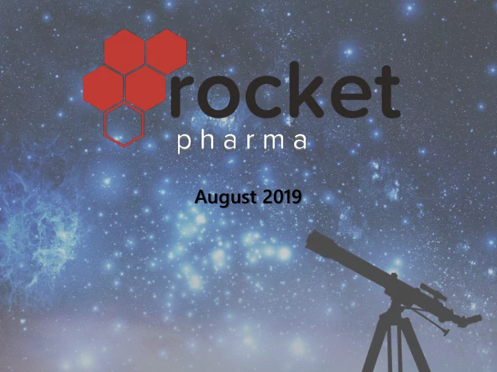 august 2019 important information