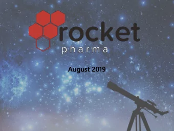 August 2019  Important Information  Cautionary Statement Regarding Forward-Looking Statements