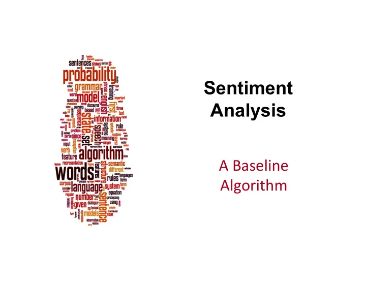 sentiment analysis
