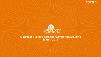 REVISED  ED  Board of Visitors Finance Committee Meeting  March 2017  Finance Committee Agenda