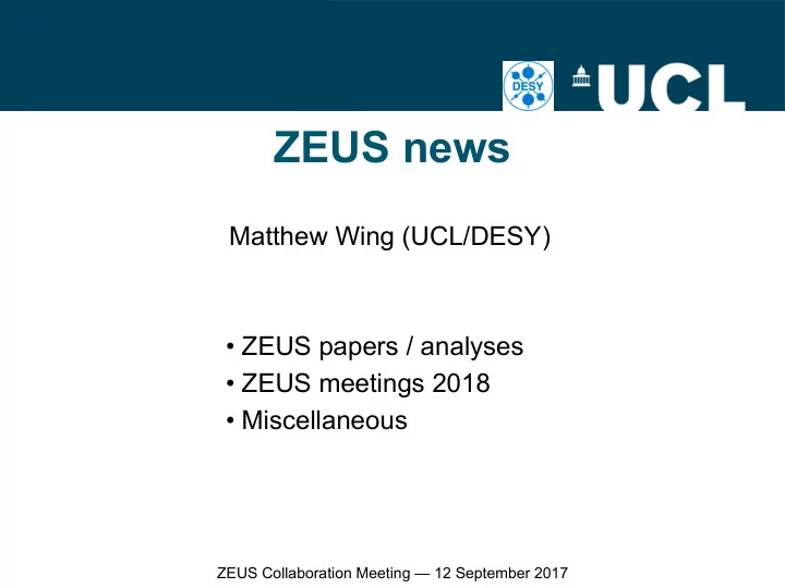 zeus news