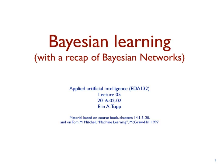 bayesian learning