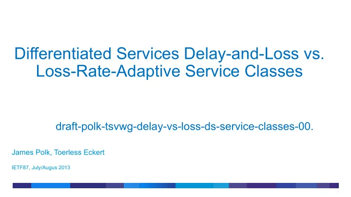 differentiated services delay and loss vs loss rate