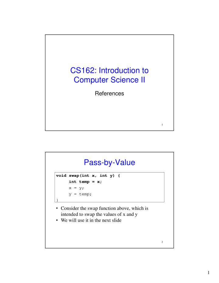 cs162 introduction to computer science ii