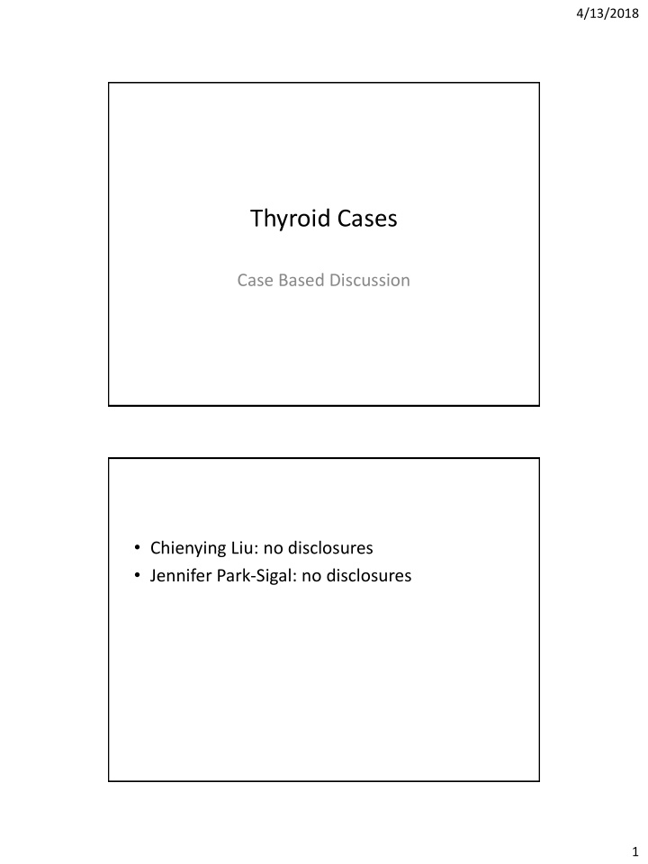 thyroid cases