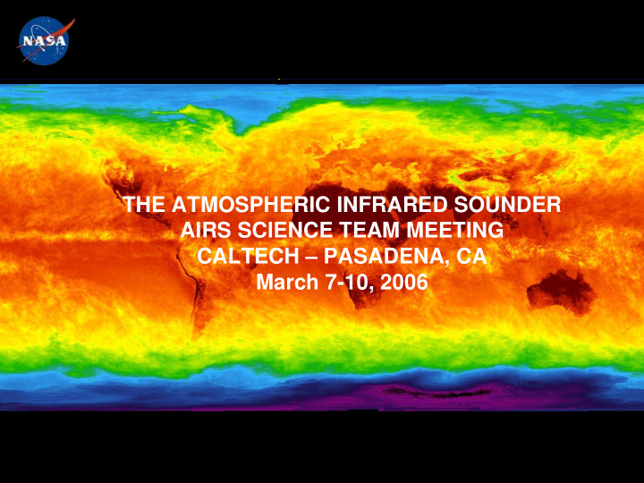 the atmospheric infrared sounder airs science team