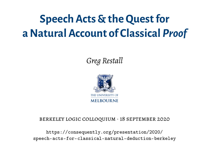 speech acts the quest for a natural account of classical