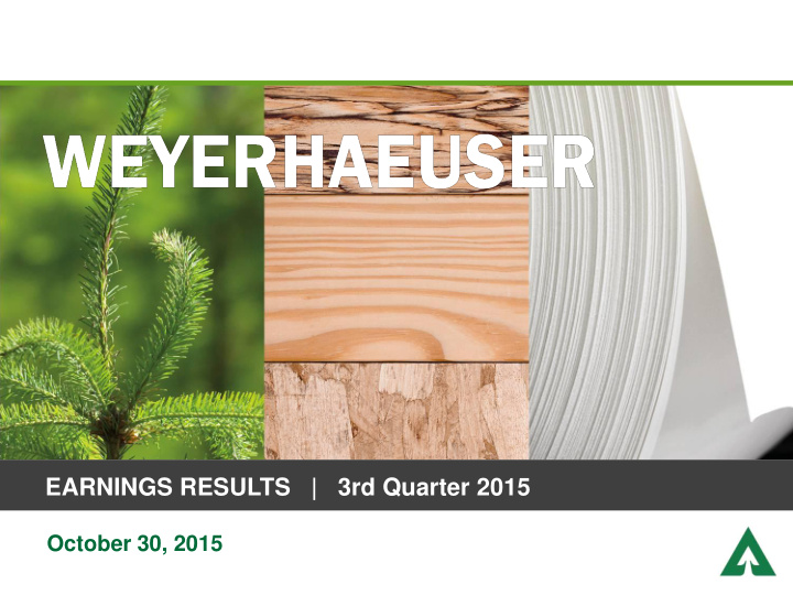 earnings results 3rd quarter 2015