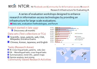 Tasks at Past NTCIRs