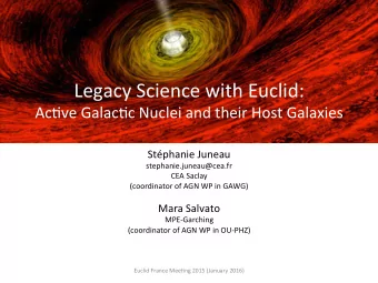 Legacy  Science  with  Euclid:        Ac4ve  Galac4c  Nuclei  and