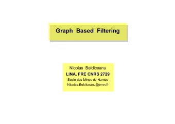 Graph  Based  Filtering  Nicolas  Beldiceanu  LINA, FRE CNRS 2729  cole des Mines de Nantes