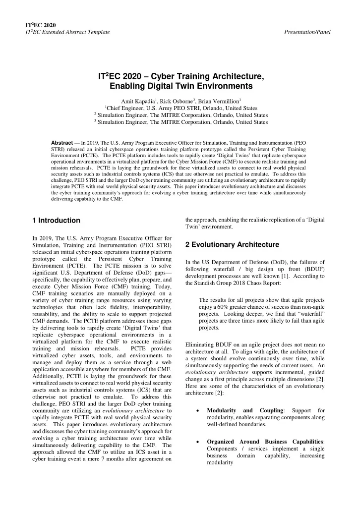 it 2 ec 2020 cyber training architecture enabling digital