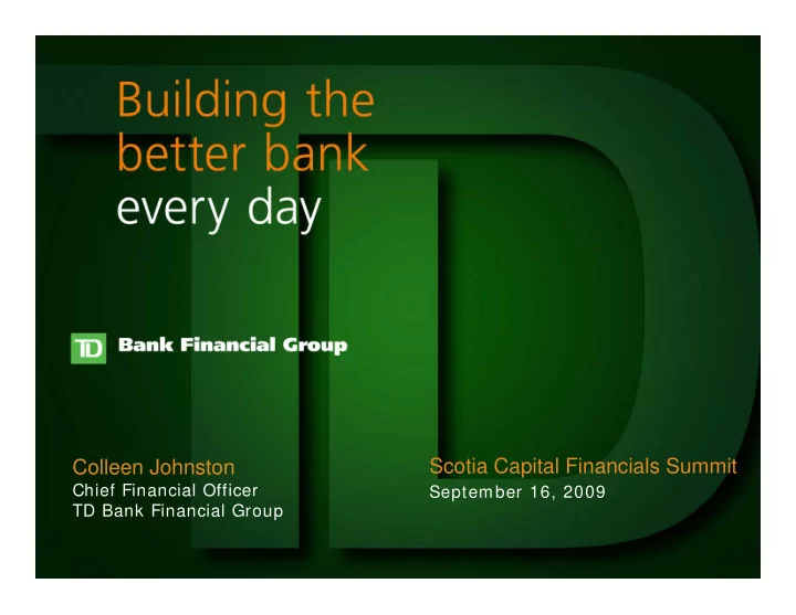 scotia capital financials summit colleen johnston