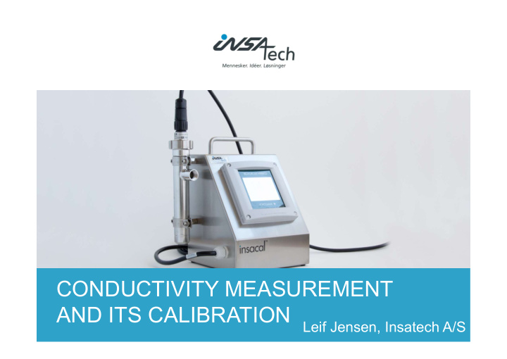 conductivity measurement and its calibration