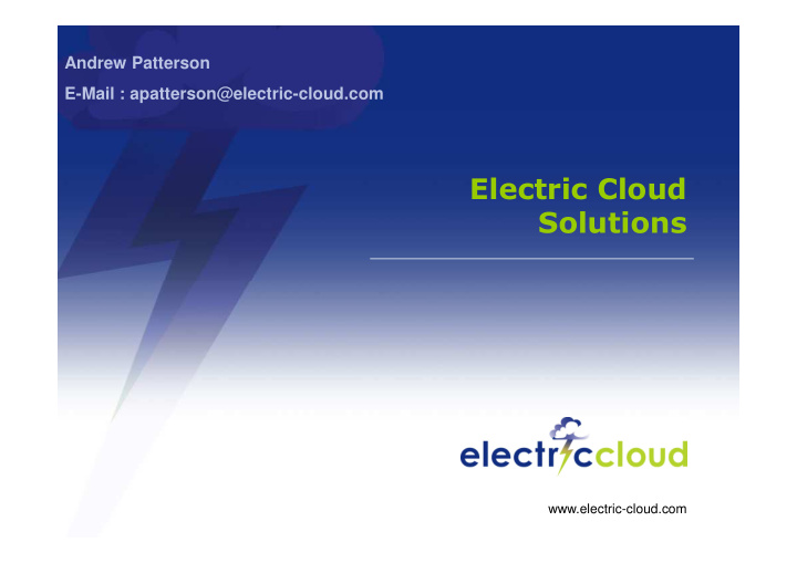 electric cloud com