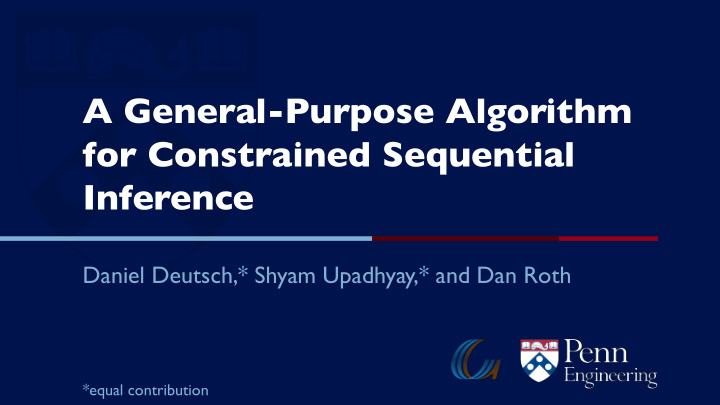 a general purpose algorithm for constrained sequential
