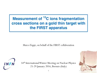 Measurement of 12 C ions fragmentation  cross sections on a gold thin target with  the FIRST