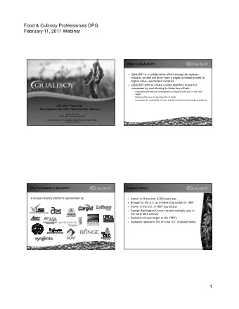 Food &amp; Culinary Professionals DPG  February 11, 2011 Webinar