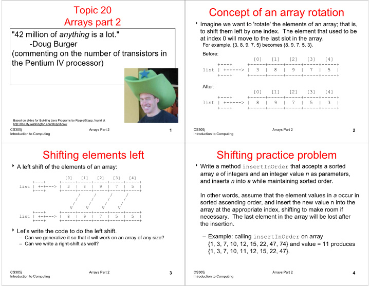 concept of an array rotation