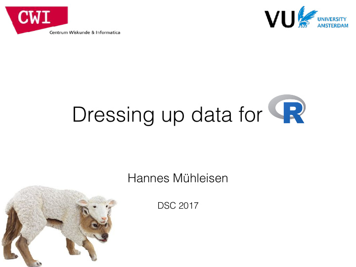 dressing up data for