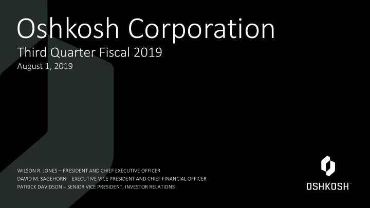 oshkosh corporation