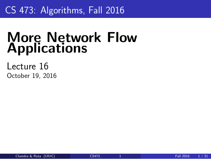 more network flow applications