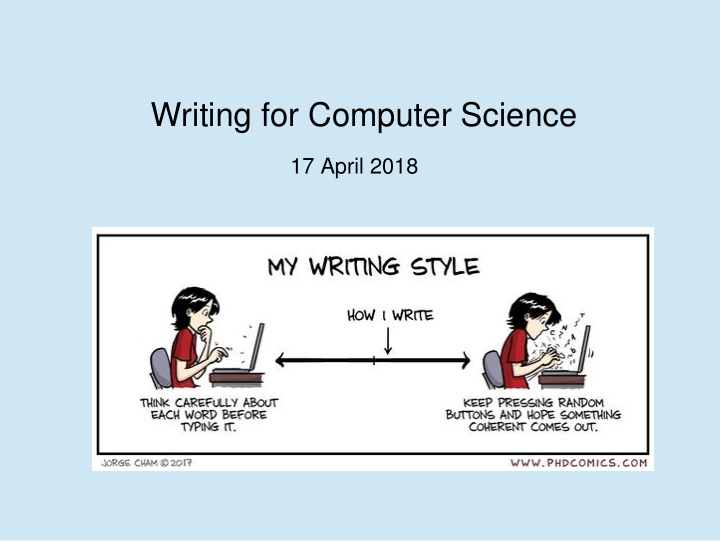 writing for computer science