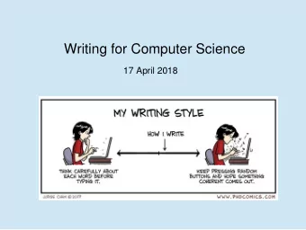 Writing for Computer Science  17 April 2018  Here are three descriptions of list comprehensions