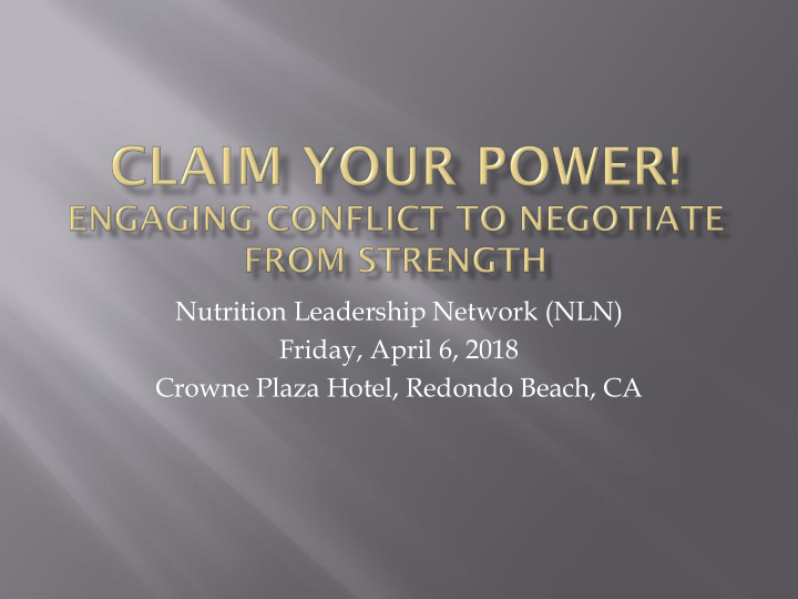 nutrition leadership network nln