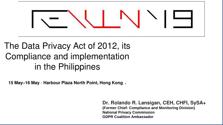 compliance and implementation in the philippines