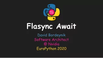 Flasync Await  David Bordeynik  Software Architect  @ Nvidia  EuroPython 2020  Setting up
