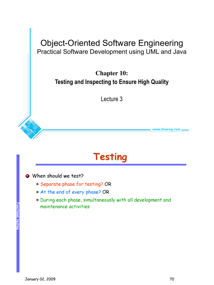 object oriented software engineering