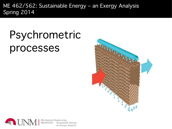 psychrometric processes