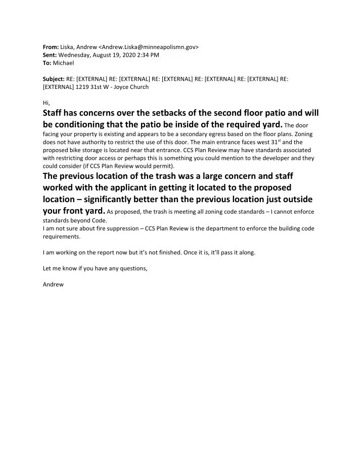 staff has concerns over the setbacks of the second floor