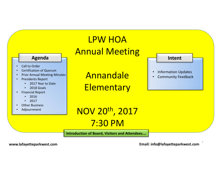 lpw hoa annual meeting