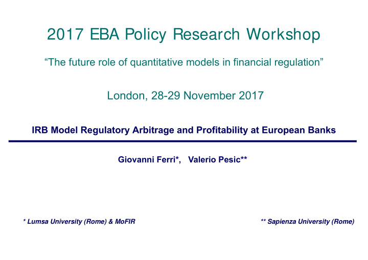2017 eba policy research workshop