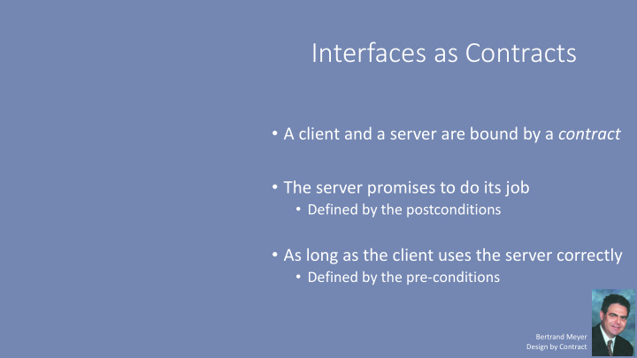 interfaces as contracts
