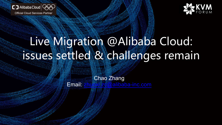 live migration alibaba cloud issues settled challenges