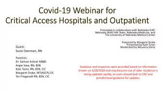 Guest:  Moderated by Mounica Soma  Susie Damman, RN  Panelists:  Dr. Salman Ashraf, MBBS  Angie