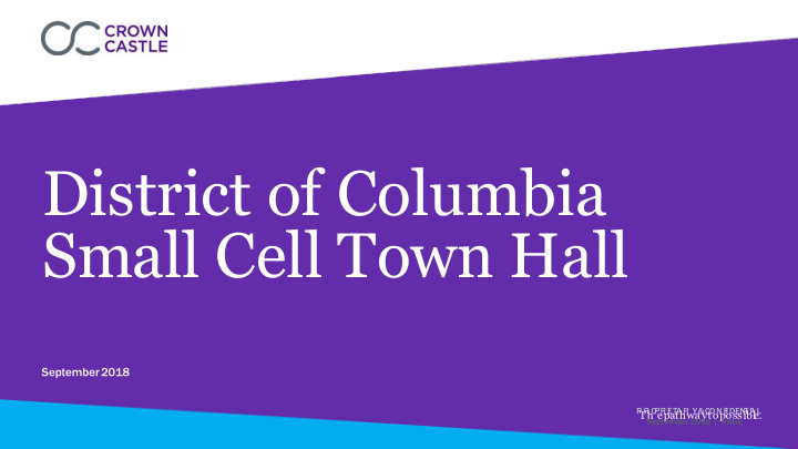 small cell town hall