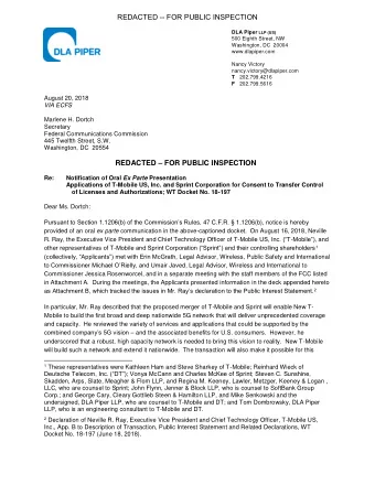 TGFCEVGF!..!HQT!RWDNKE!KPURGEVKQP DLA Piper LLP (US)  500 Eighth Street, NW  Washington, DC  20004