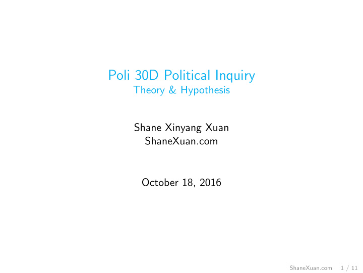 poli 30d political inquiry